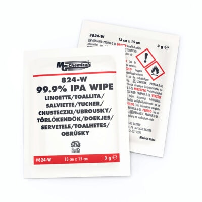 824-W – 99.9% Isopropyl Alcohol Wipes