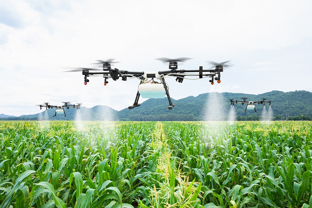 	Figure 1: Drones are quickly being integrated into many industries including agriculture